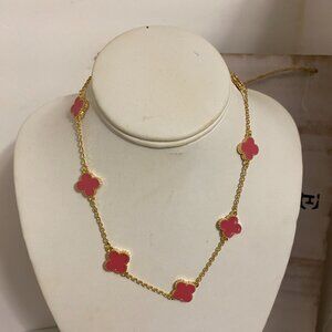 DENKAYS STATEMENT NECKLACE PINK NEW GULMAL